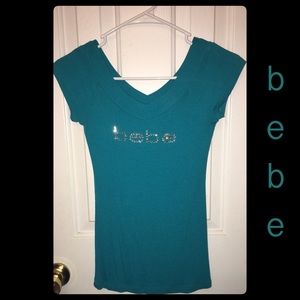 Teal bebe tee